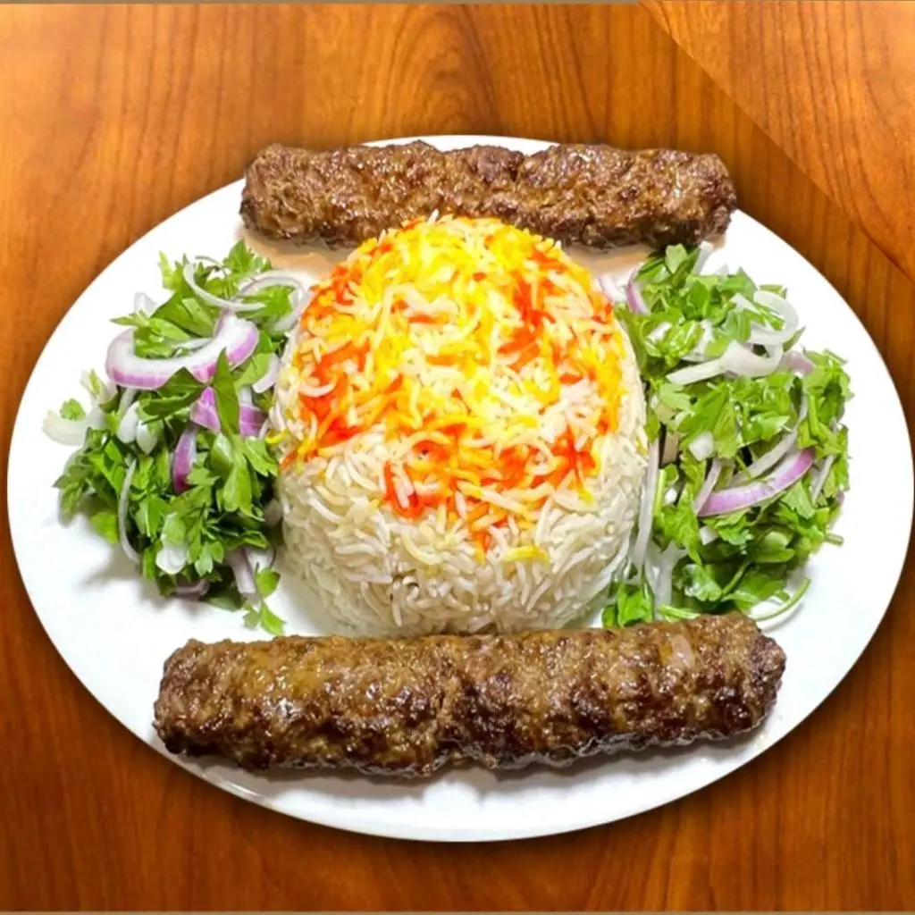 Mutton Kebab with Rice